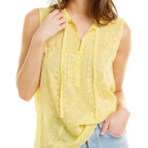 Johnny Was Ramos River Tank | Size X-Small | Yellow - Picture 1 of 16